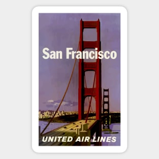 San Francisco - United Air Lines - Vintage Travel Sticker